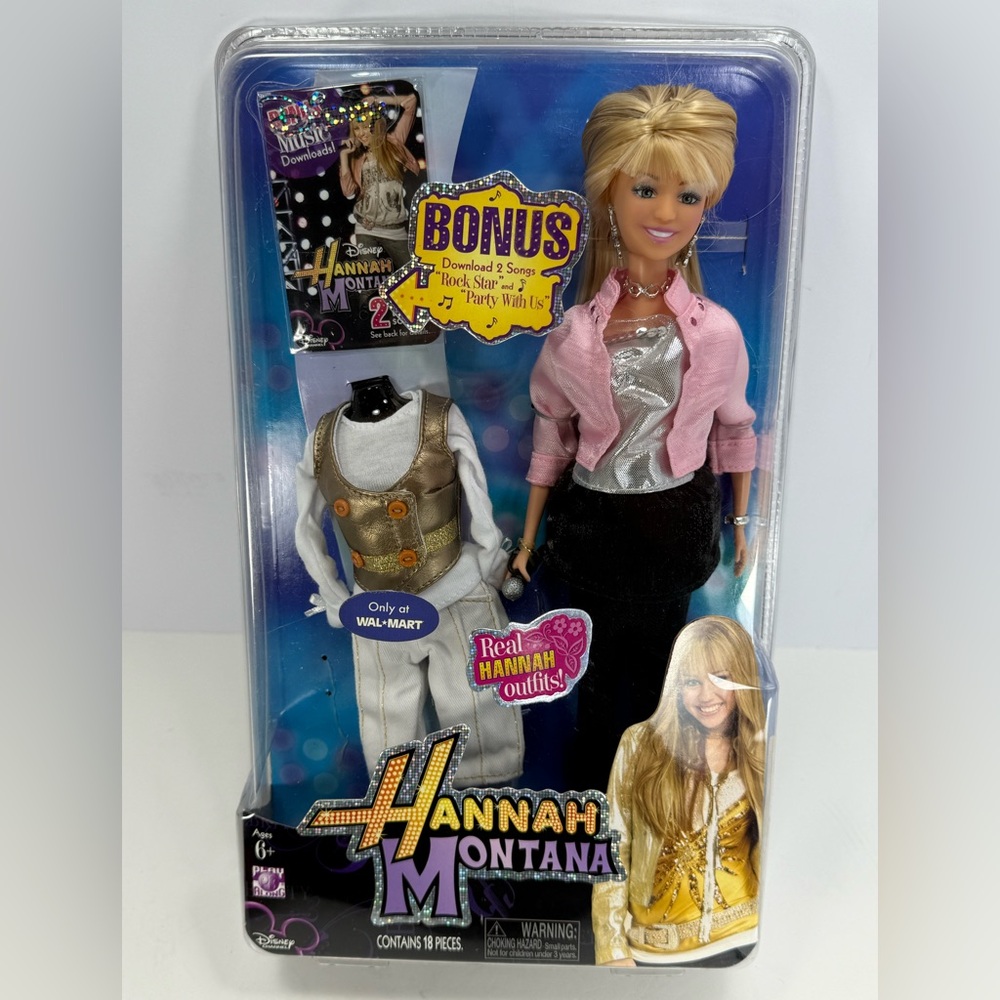2007 Miley Cyrus as Hannah Montana Doll with Pink Jacket and Black Skirt